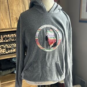 Tahoemade Gray Hoodie with Colorful Circle Design - Large